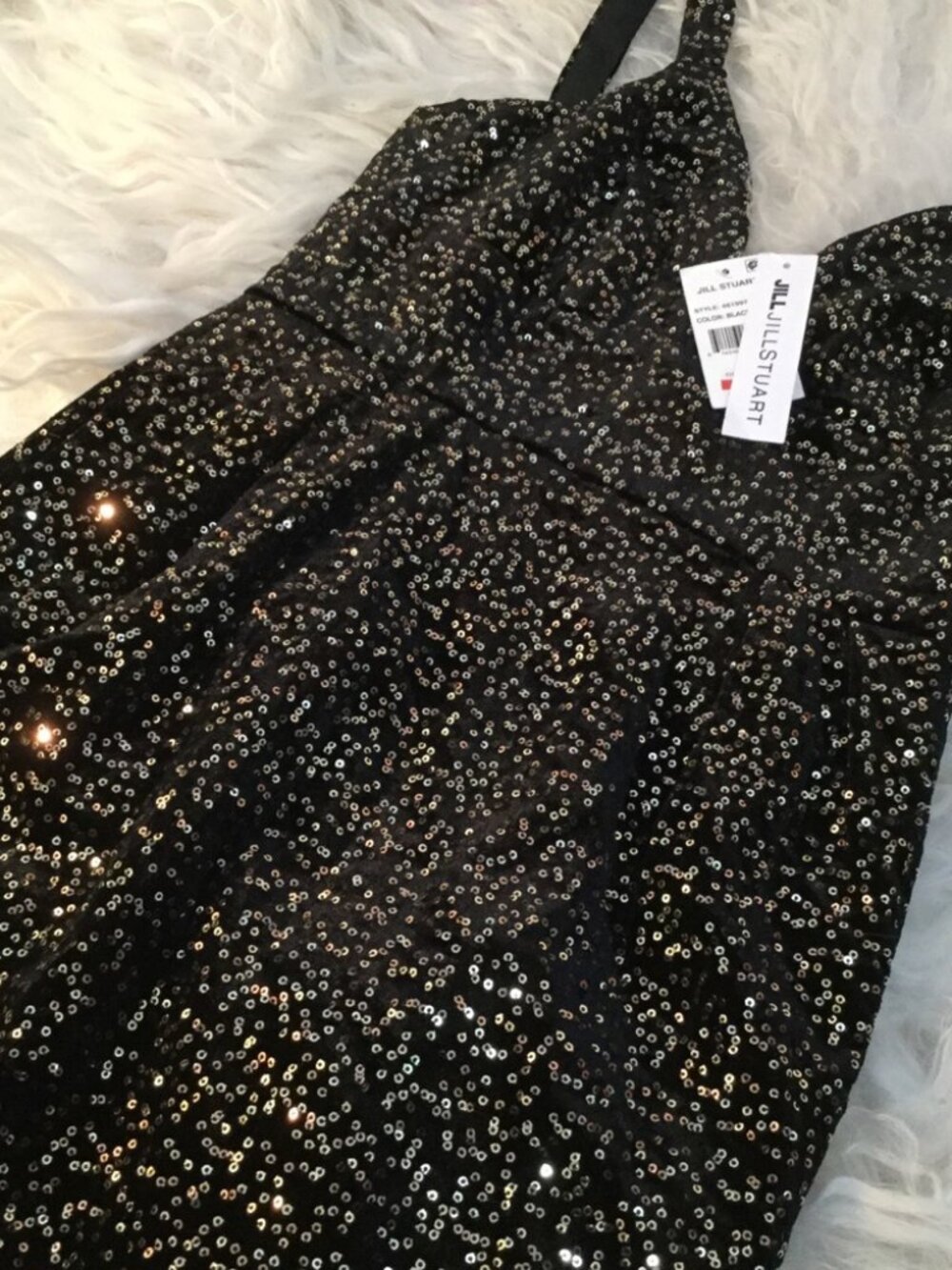 JILL STUART Velvet Sequined Midi Dress 0884 - Picture 4 of 8